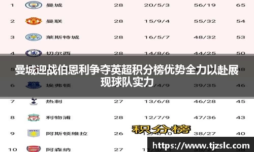 曼城迎战伯恩利争夺英超积分榜优势全力以赴展现球队实力